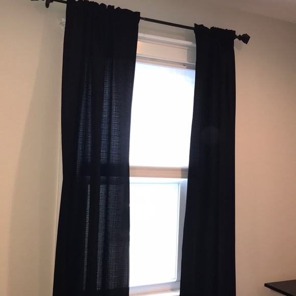 target Other - 2 black curtain panels.
